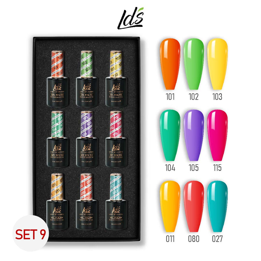 LDS Gel Color Set 9 (9 Colors) | Core Salon Gel Color Essentials