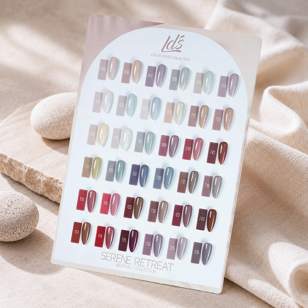LDS Set 36 Colors - Gel Polish 0.5oz - Neutral 1 Serene Retreat Collection