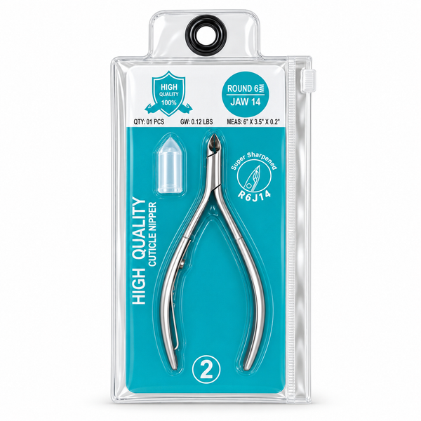 Nail Cuticle Nipper R6J14 - Round 6mm - Jaw 14