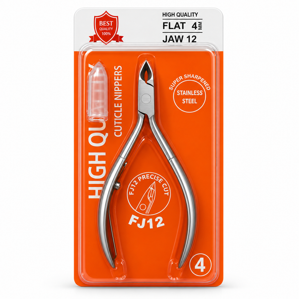 Nail Cuticle Nipper FJ12 - Flat 4mm - Jaw 12