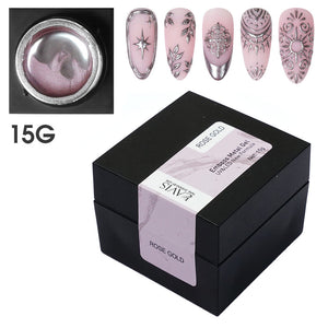 Emboss Gel Polish Nail Art - 15g Rose Gold