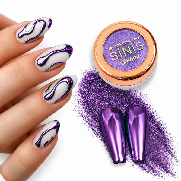 SNS Chrome Powder - Set 12 Colors with SNS Chrome Base & Chrome Top