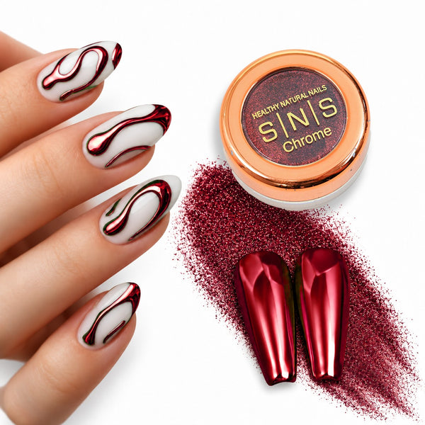 SNS Chrome Powder - Set 12 Colors with SNS Chrome Base & Chrome Top