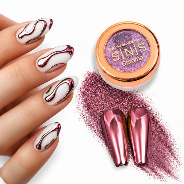 SNS Chrome Powder - Set 12 Colors with SNS Chrome Base & Chrome Top