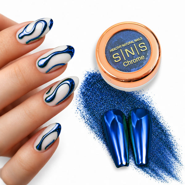 SNS Chrome Powder - Set 12 Colors with SNS Chrome Base & Chrome Top