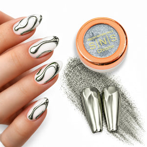 SNS Chrome Powder - Set 12 Colors with SNS Chrome Base & Chrome Top