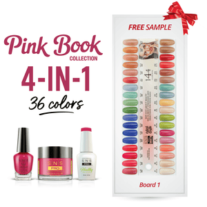 SNS Pro 4 in 1 Pink - Board 1 (001 - 036) - Dip, Gel & Lacquer Matching