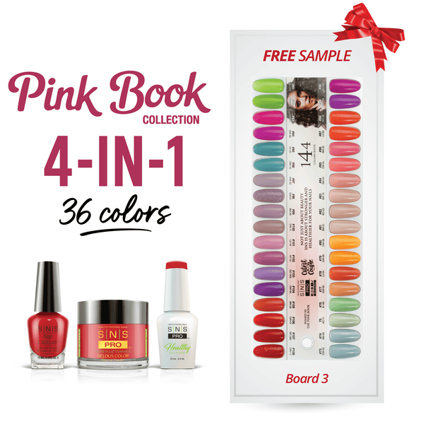 SNS Pro 4 in 1 Pink - Board 3 (073 - 108) - Dip, Gel & Lacquer Matching