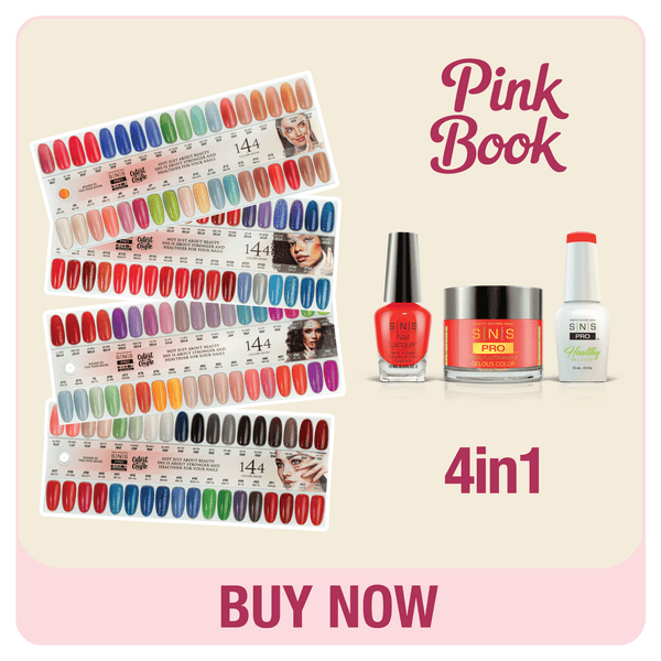 SNS Pro 4 in 1 Pink - Set 144 Colors - Dip, Gel & Lacquer Matching