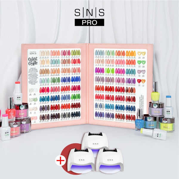 SNS Pro 4 in 1 Pink - Set 144 Colors - Dip, Gel & Lacquer Matching
