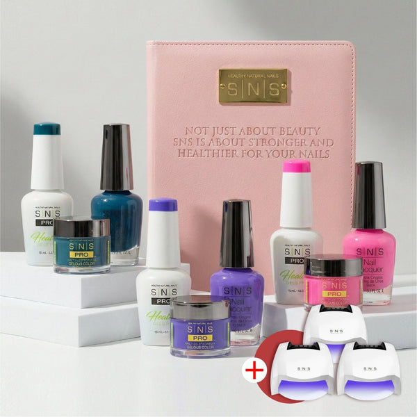 SNS Pro 4 in 1 Pink - Set 144 Colors - Dip, Gel & Lacquer Matching