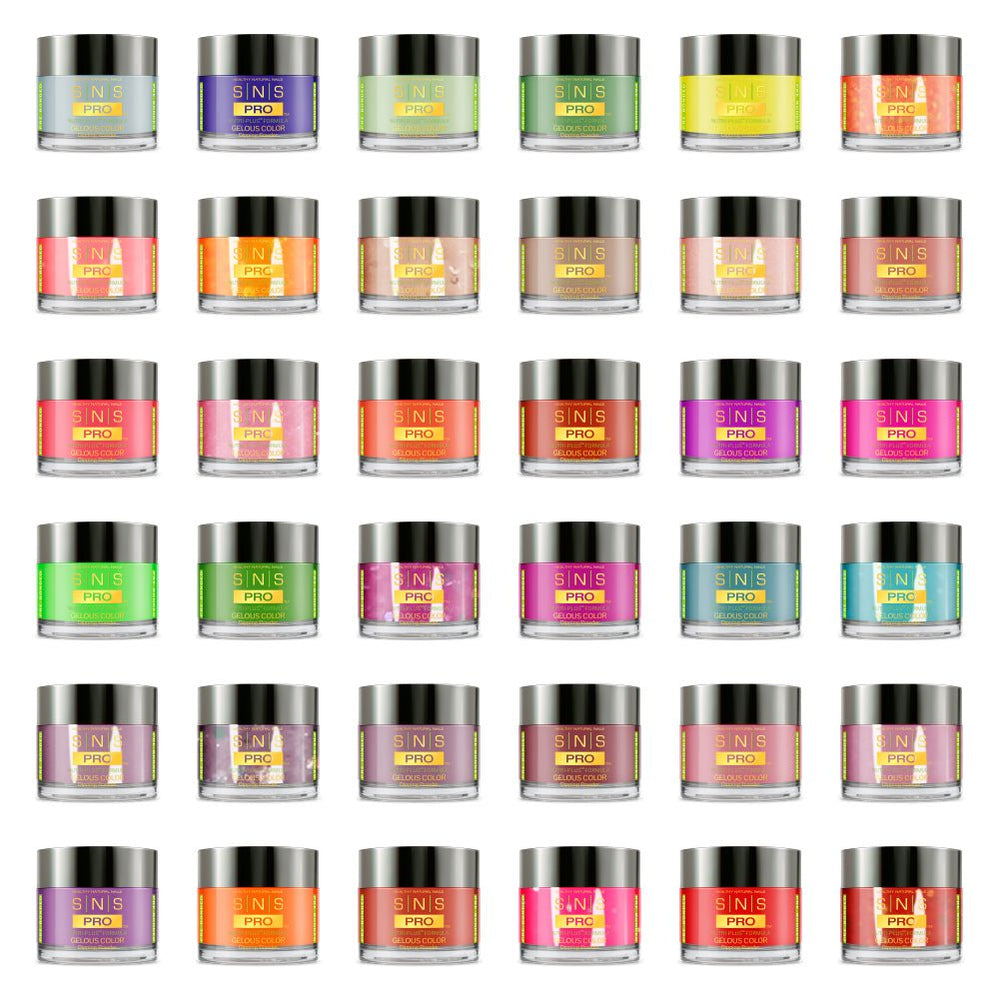 SNS Pro Dipping & Acrylic Powder - Set 36 Colors - Board 3 (073 - 108) - Pink Collection