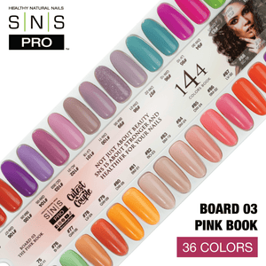 SNS Pro Dipping & Acrylic Powder - Set 36 Colors - Board 3 (073 - 108) - Pink Collection