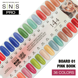 SNS Pro Gel Nail Polish Duo Set 36 Colors - Board 1 (001 - 036) - Pink Collection