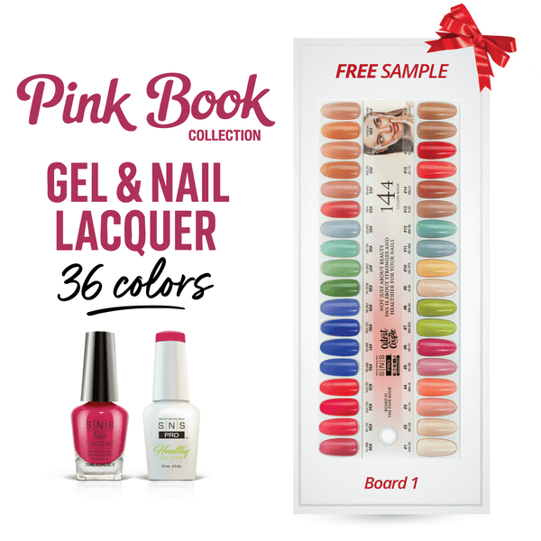 SNS Pro Gel Nail Polish Duo Set 36 Colors - Board 1 (001 - 036) - Pink Collection