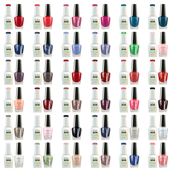 SNS Pro Gel Nail Polish Duo Set 36 Colors - Board 2 (037 - 072) - Pink Collection