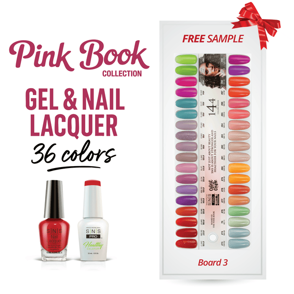 SNS Pro Gel Nail Polish Duo Set 36 Colors - Board 3 (073 - 108) - Pink Collection