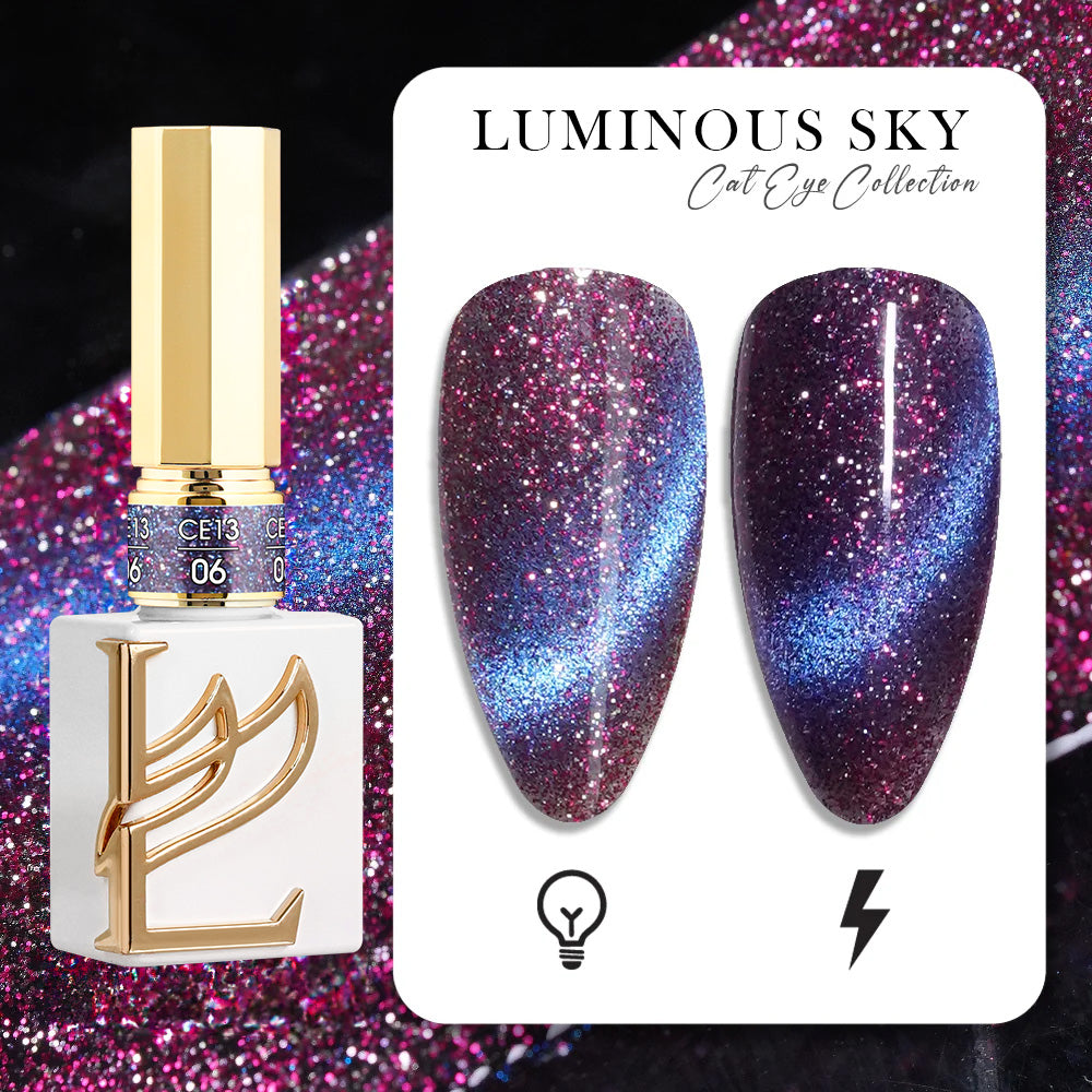 LAVIS Cat Eye CE13 - 06 - Gel Polish 0.5 oz -  Luminous Sky Collection