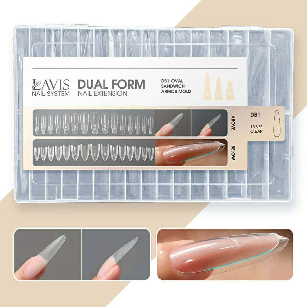 LAVIS - Dual Form Oval Sandwich Armor Mold 15 Sizes Clear