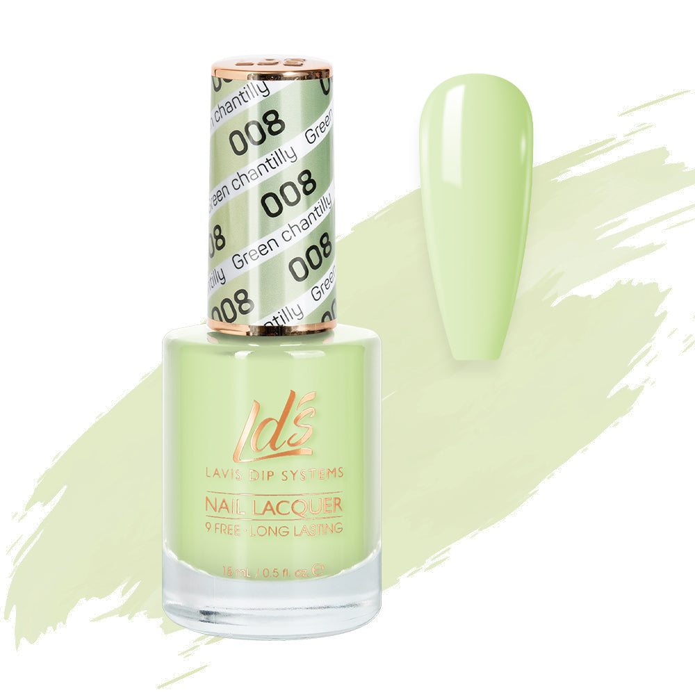 LDS 008 Green Chantilly - LDS Nail Lacquer 0.5oz