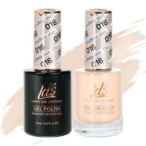 LDS 016 Cloudless Skin - LDS Gel Polish & Matching Nail Lacquer Duo Set - 0.5oz