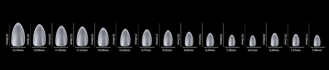 LDS - 18 Stiletto XS Matte Nail Tips (Full Cover)