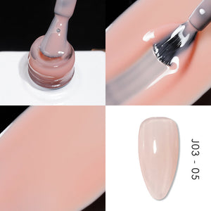 Jelly Gel Polish Colors - Lavis J03-05 - Bare With Me Collection