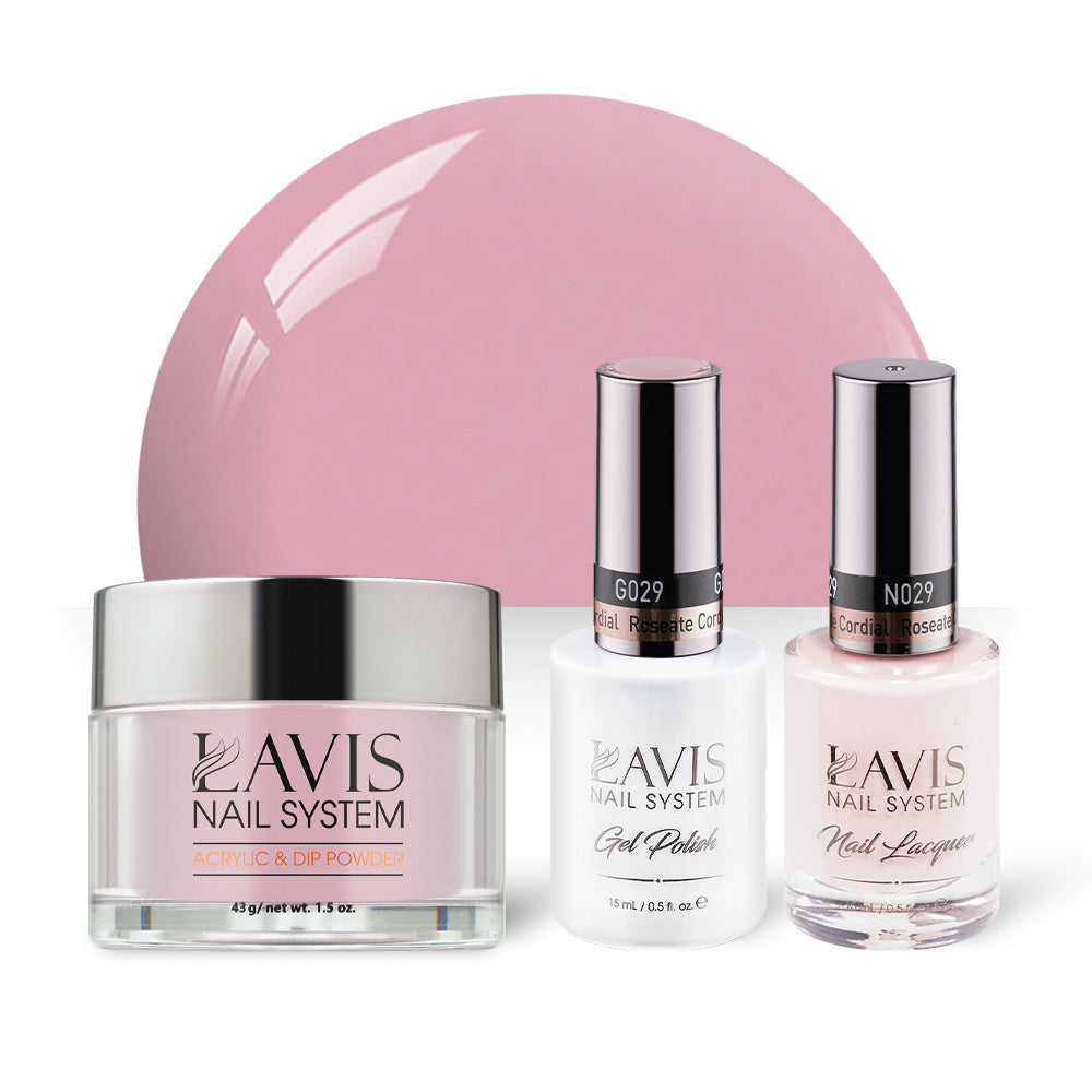 LAVIS 3 in 1 - 029 Roseate Cordial - Acrylic & Dip Powder, Gel & Lacquer