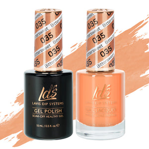 LDS 035 Bittersweet - LDS Gel Polish & Matching Nail Lacquer Duo Set - 0.5oz