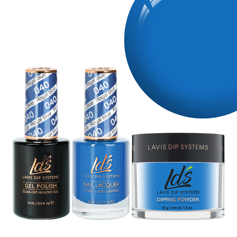 LDS 3 in 1 - 040 Royal Blue - Dip (1.5oz), Gel & Lacquer Matching