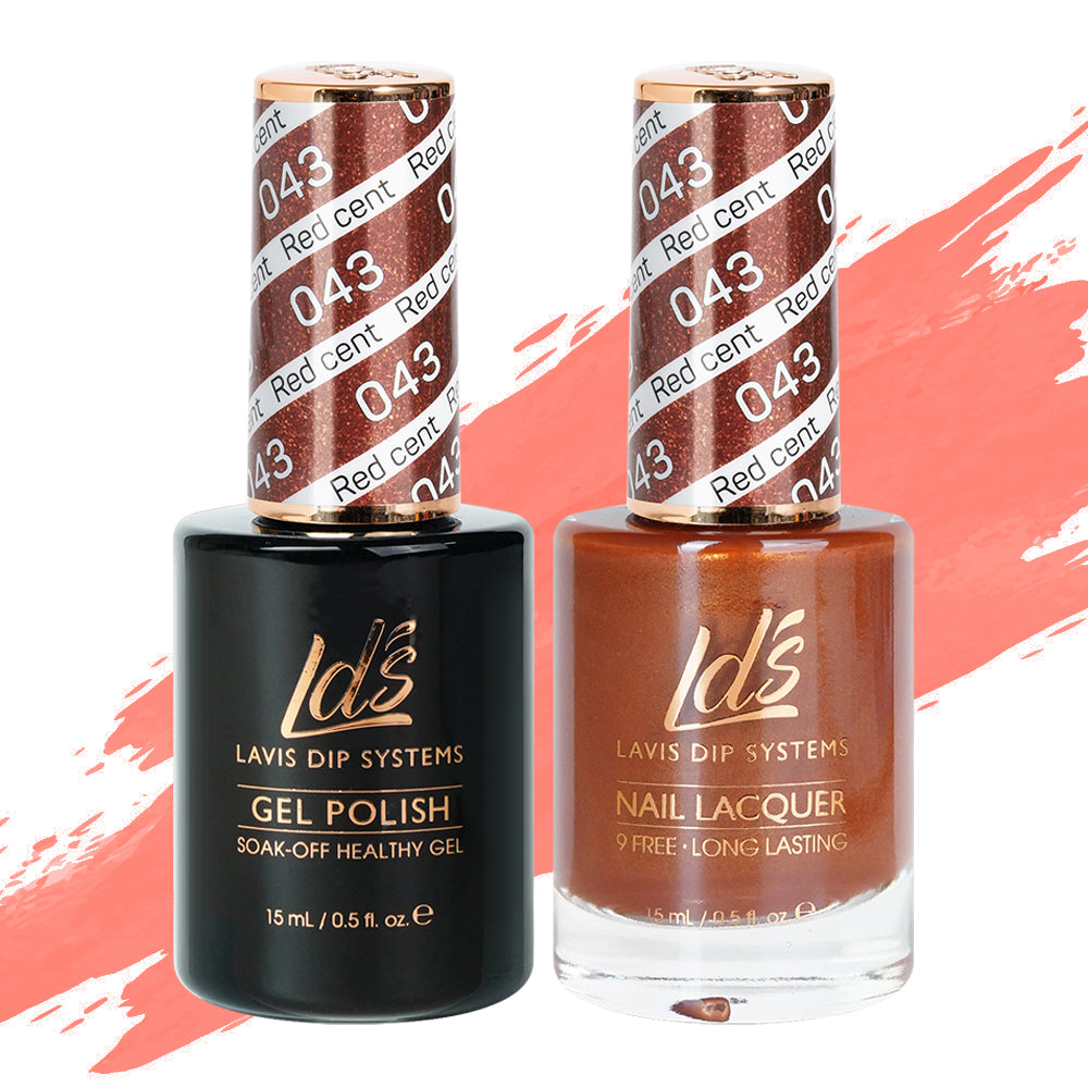 LDS 043 Bronze - LDS Gel Polish & Matching Nail Lacquer Duo Set - 0.5oz