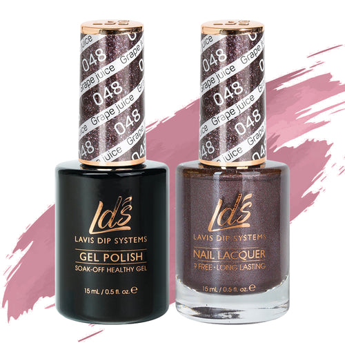 LDS 048 Grape Juice - LDS Gel Polish & Matching Nail Lacquer Duo Set - 0.5oz