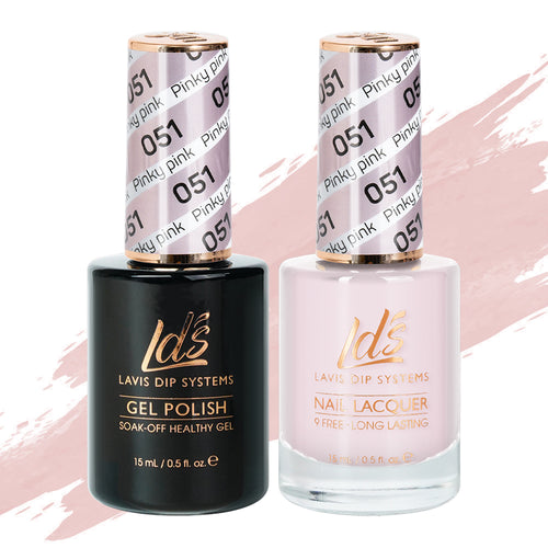 LDS 051 Pinky Pink - LDS Gel Polish & Matching Nail Lacquer Duo Set - 0.5oz