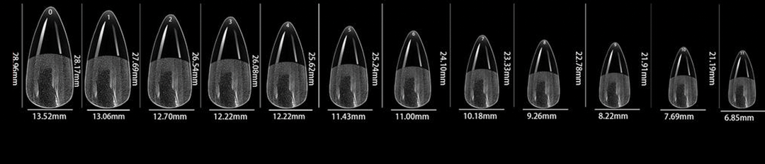 LDS - 22 Stiletto Medium Half Matte Nail Tips (Full Cover)