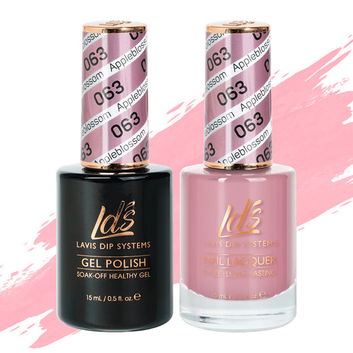 LDS 063 Appleblossom - LDS Gel Polish & Matching Nail Lacquer Duo Set - 0.5oz