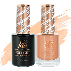 LDS 066 Crème Brulee - LDS Gel Polish & Matching Nail Lacquer Duo Set - 0.5oz