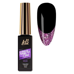 LDS - 06 Purple  - Platinum Line Art Gel Nails Polish Nail Art