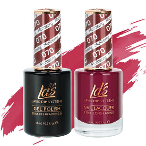 LDS 070 Mulberry - LDS Gel Polish & Matching Nail Lacquer Duo Set - 0.5oz