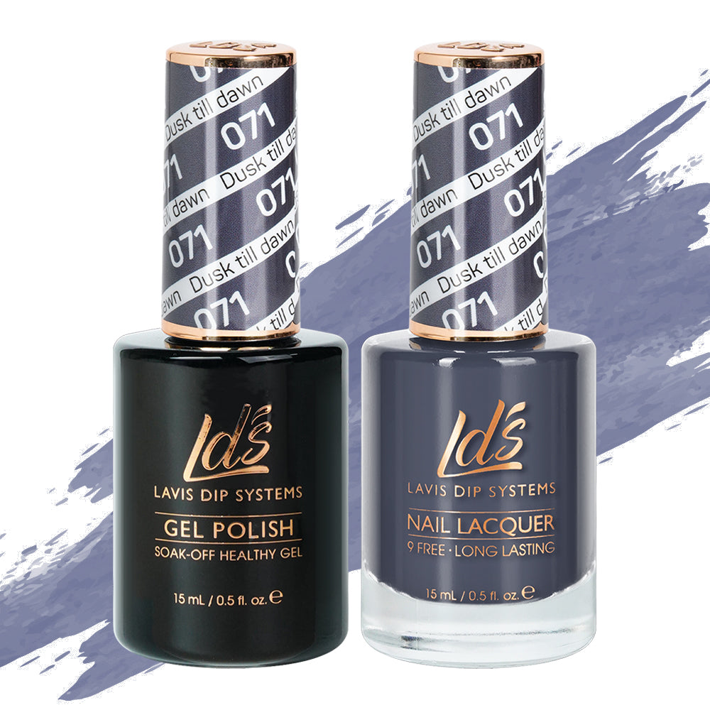 LDS 071 Dusk Till Dawn - LDS Gel Polish & Matching Nail Lacquer Duo Set - 0.5oz