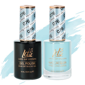 LDS 076 Mint My Mind - LDS Gel Polish & Matching Nail Lacquer Duo Set - 0.5oz