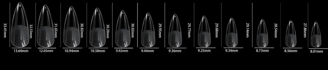 LDS - 24 Stiletto Long Half Matte Nail Tips (Full Cover)