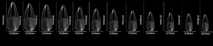 LDS - 24 Stiletto Long Half Matte Nail Tips (Full Cover)