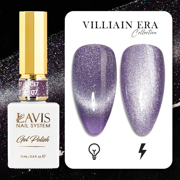 LAVIS Cat Eye CE7 - 07 - Gel Polish 0.5 oz -  VILLIAIN ERA Collection