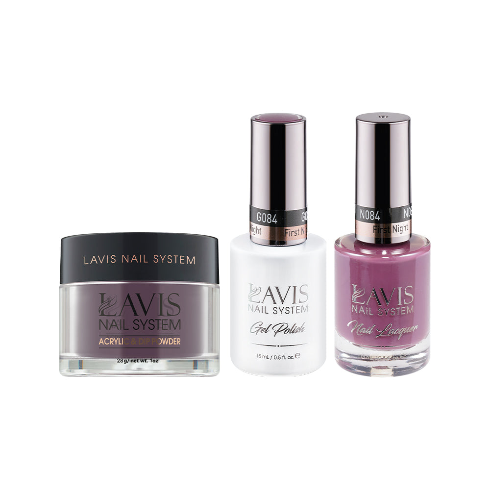 LAVIS 3 in 1 - 084 First Night - Acrylic & Dip Powder (1oz), Gel & Lacquer