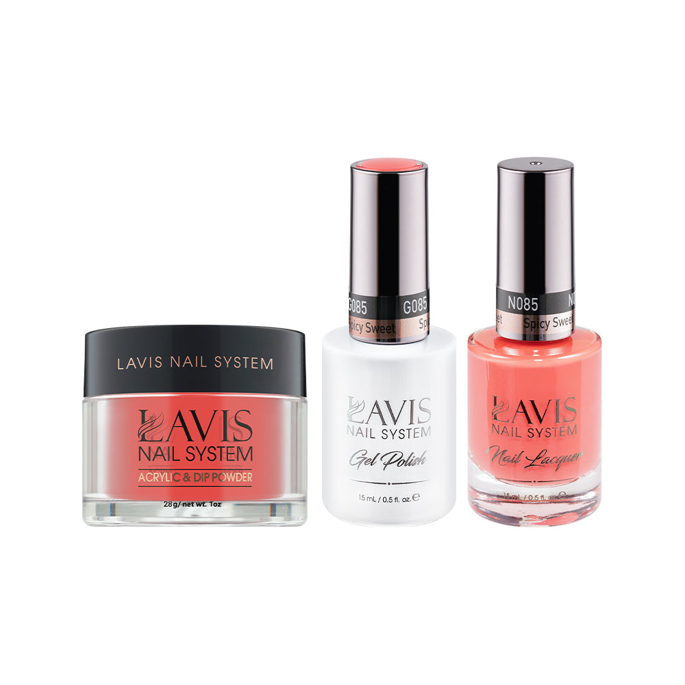 LAVIS 3 in 1 - 085 Spicy Sweet - Acrylic & Dip Powder (1oz), Gel & Lacquer