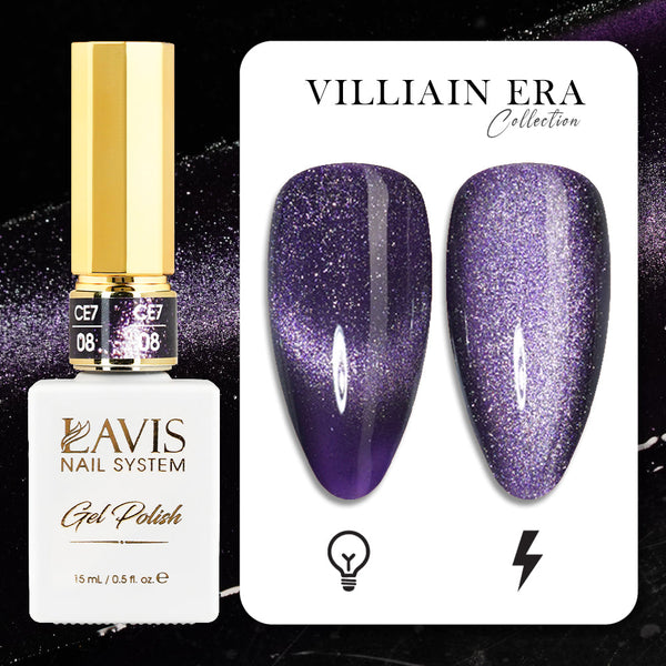 LAVIS Cat Eye CE7 - 08 - Gel Polish 0.5 oz -  VILLIAIN ERA Collection