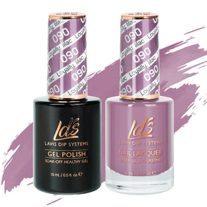 LDS 090 Loyally, Lilac - LDS Gel Polish & Matching Nail Lacquer Duo Set - 0.5oz