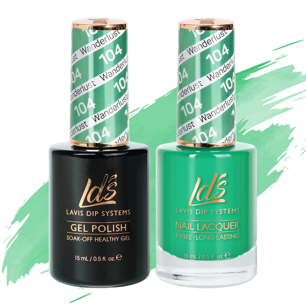 LDS 104 Wanderlust - LDS Gel Polish & Matching Nail Lacquer Duo Set - 0.5oz