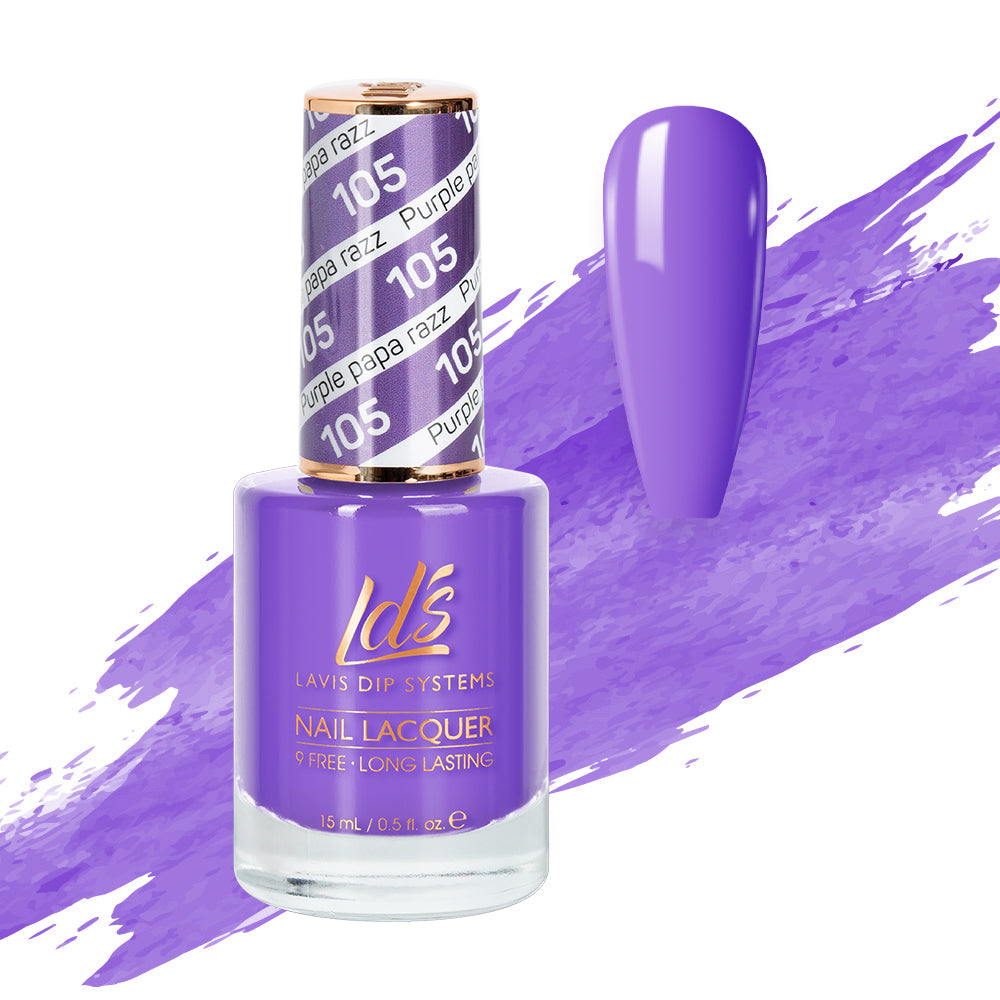 LDS 105 Purple Papa Razzi - LDS Nail Lacquer 0.5oz