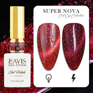 LAVIS Cat Eyes CE14 - 10 - Gel Polish 0.5 oz - Super Nova Collection